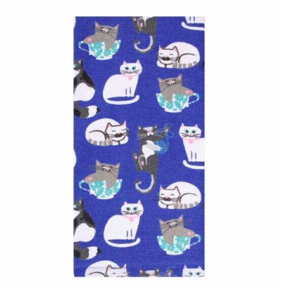 Set of Two Everyday Living Dual Terry Kitchen Towels - Cats and Dogs. NWT - Picture 2 of 11